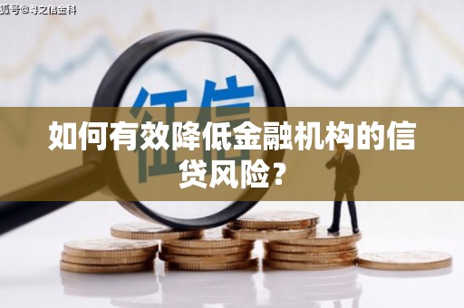 澄迈如何有效降低金融机构的信贷风险？