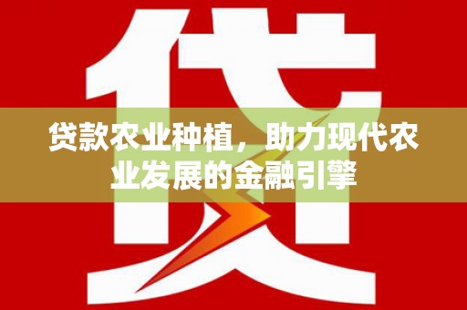 澄迈贷款农业种植，助力现代农业发展的金融引擎