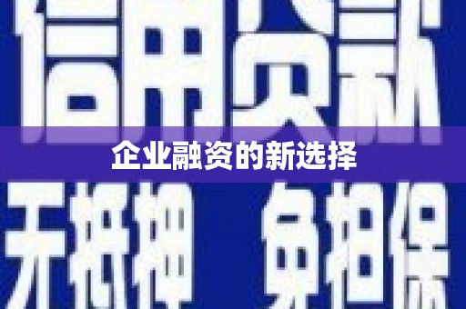 澄迈企业融资的新选择