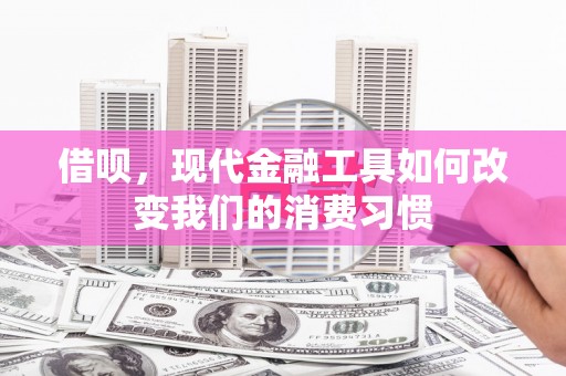 澄迈借呗，现代金融工具如何改变我们的消费习惯