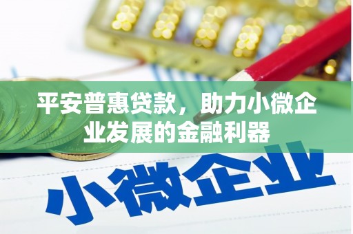 澄迈平安普惠贷款，助力小微企业发展的金融利器