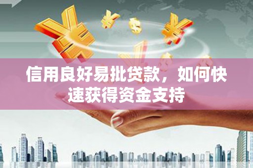 澄迈信用良好易批贷款，如何快速获得资金支持