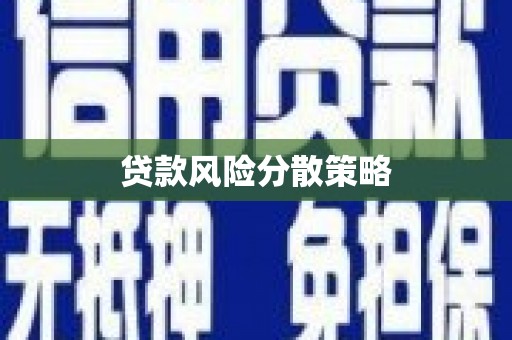 澄迈贷款风险分散策略