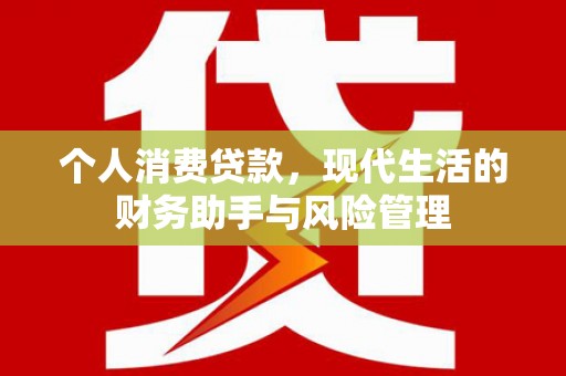 澄迈个人消费贷款，现代生活的财务助手与风险管理